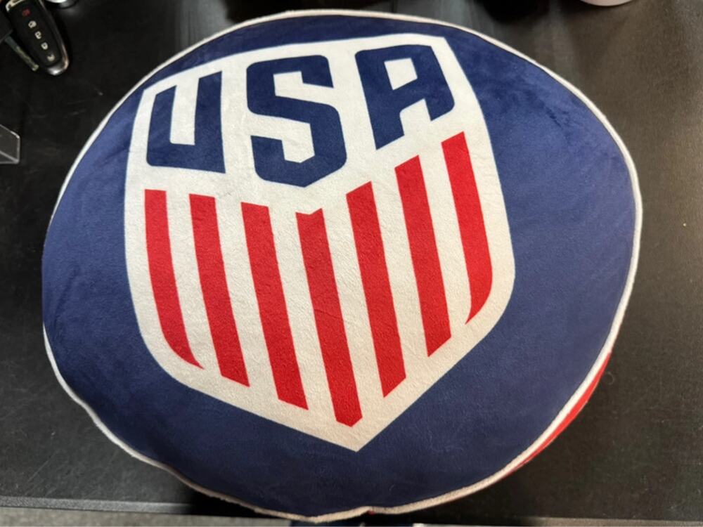 Logograms USA Soccer Puff Pillow